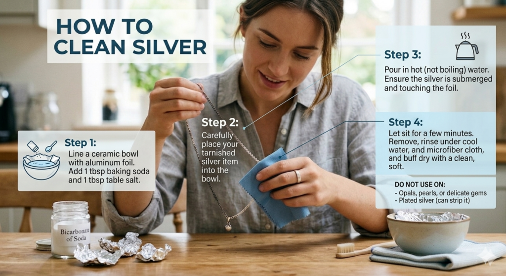 How to Clean Tarnished Silver: 3 Fast Ways to Restore Shine