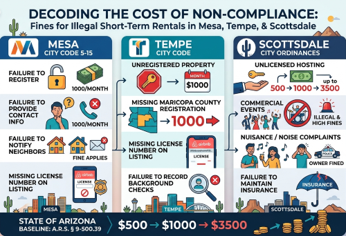 Illegal Short-Term Rental Fines in Mesa, Tempe & Scottsdale: What STR Owners Must Know