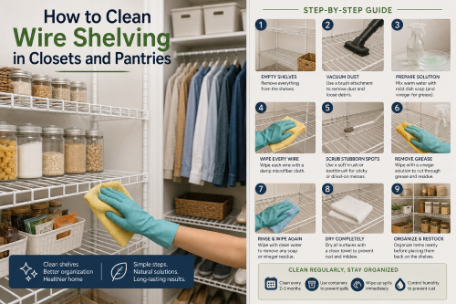 How to Clean Wire Shelving in Closets and Pantries: The Complete Step by Step Guide