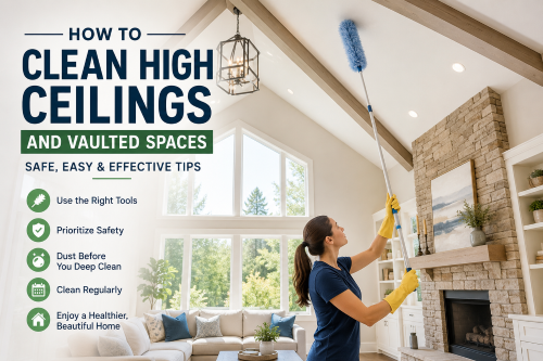 How to Clean High Ceilings and Vaulted Spaces Safely and Effectively