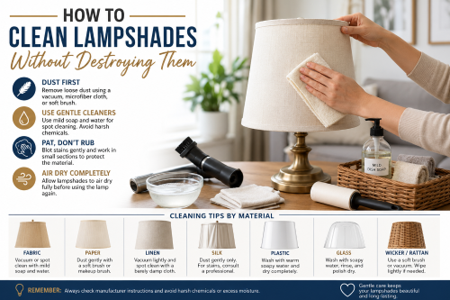 How to Clean Lampshades Without Destroying Them: Safe Methods for Every Material